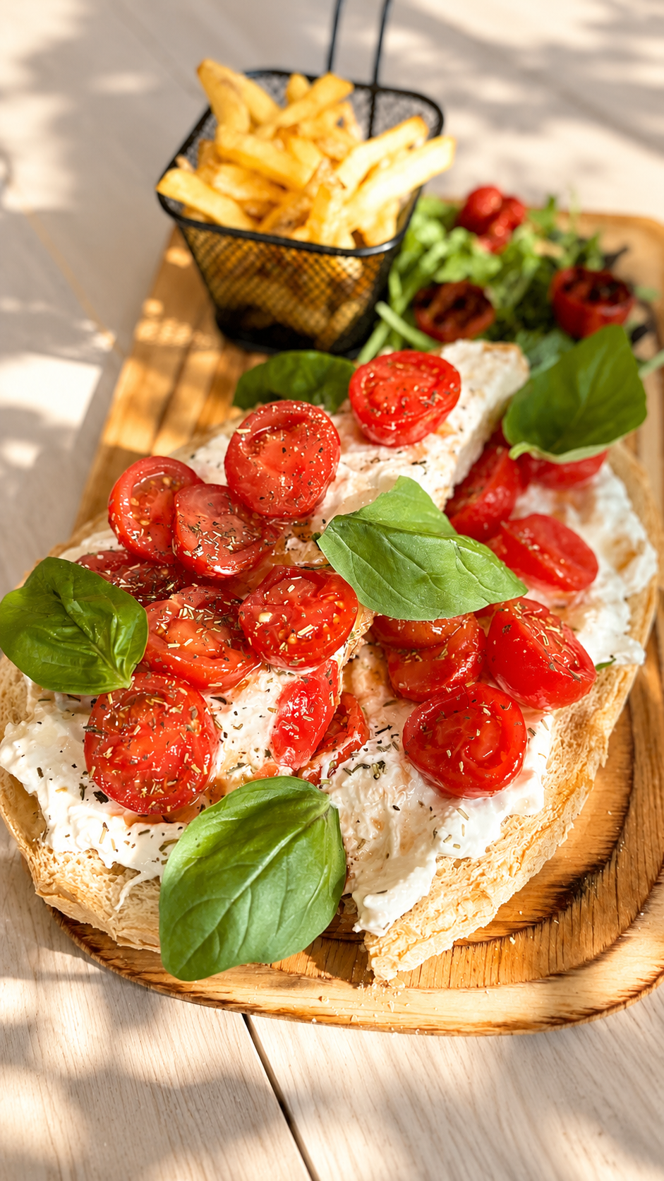 Bruschettas burrata & tomates